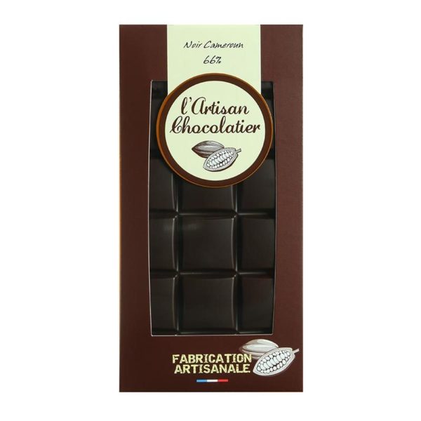 Tablette de chocolat Noir Cameroun 66% L'Artisan Chocolatier Les Mini Chefs